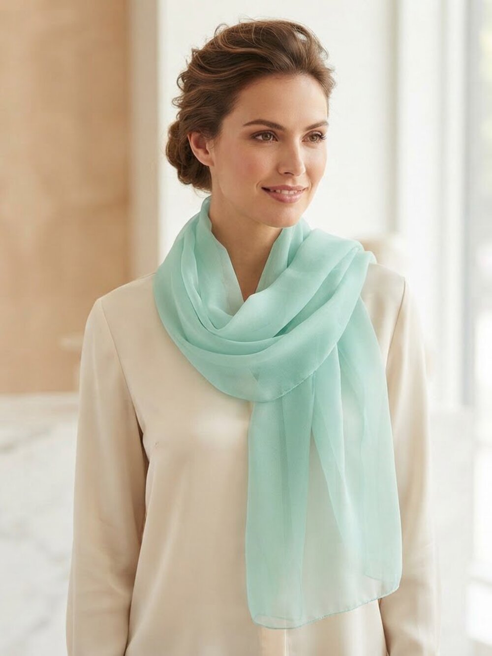 Sheer Mint Green Scarf‎